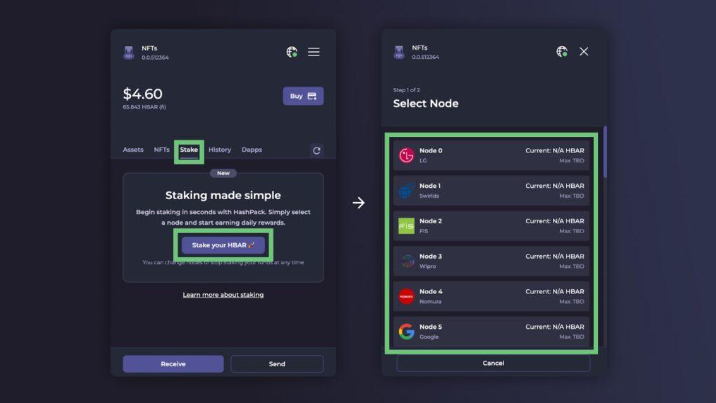 hashpack ile hedera nasıl stake edilir 