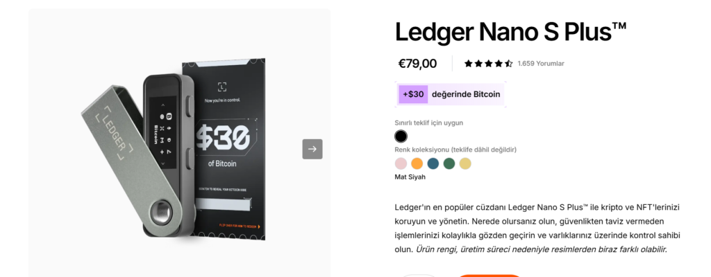 ledger nano S plus fiyat