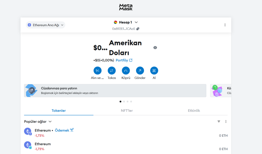 Metamask Anasayfa