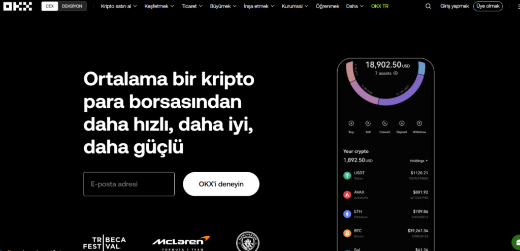 okx'e gelen kripto para nasıl çekilir