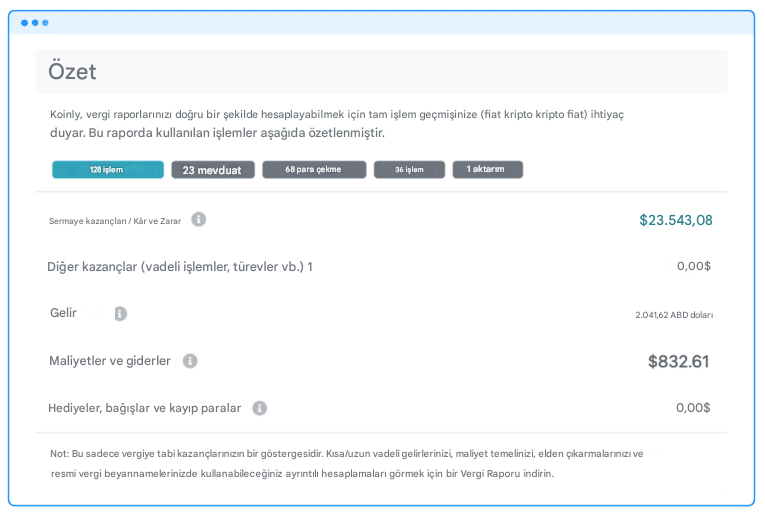 koinly vergi hesaplayıcısı