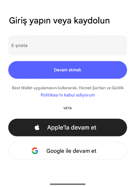 best wallet uygulama ekranı