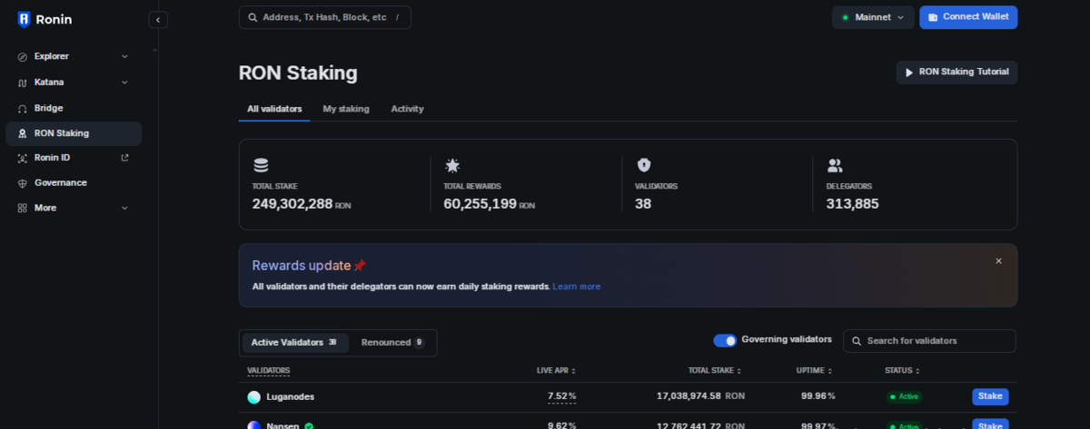 Ronin Stake Etme - Staking Websitesi 