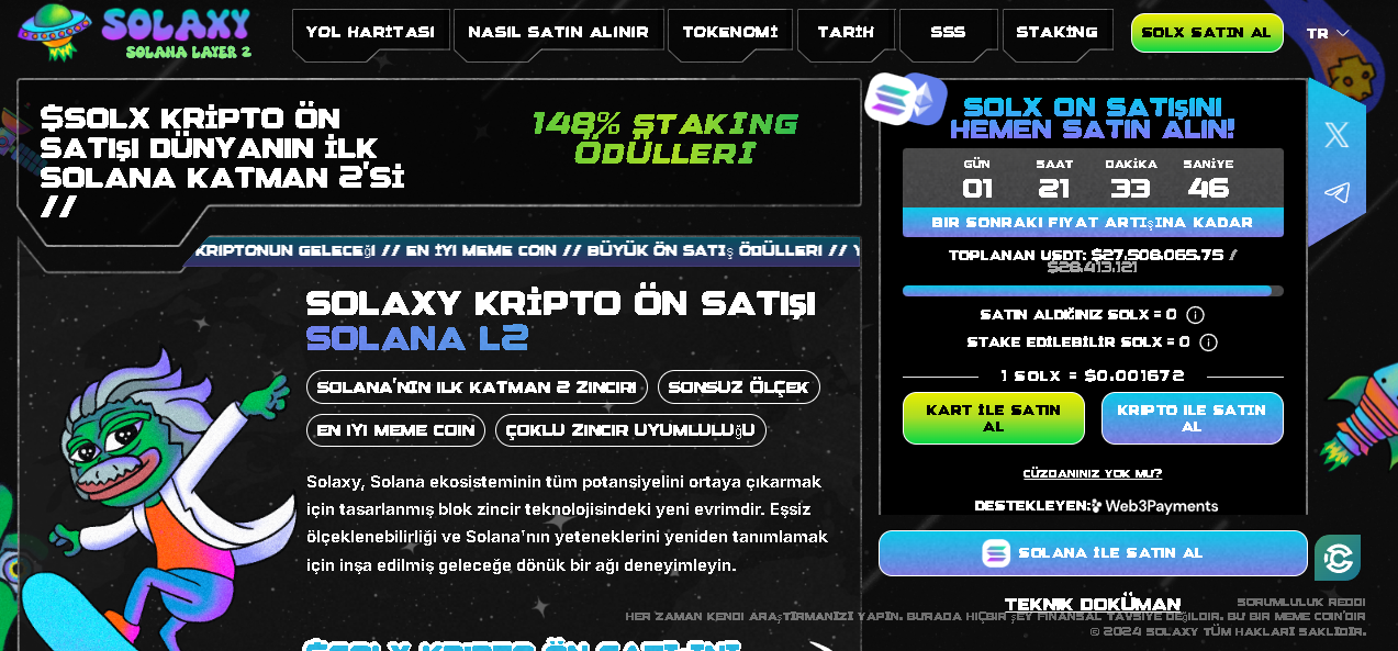 solaxy ön satışı