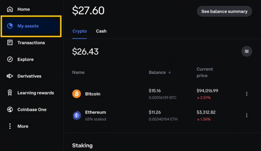 Coinbase Staking
