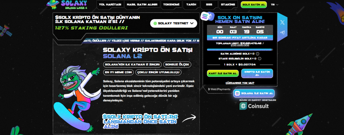 CartelFi'ye Alternatif Olarak Solaxy Satın Alın