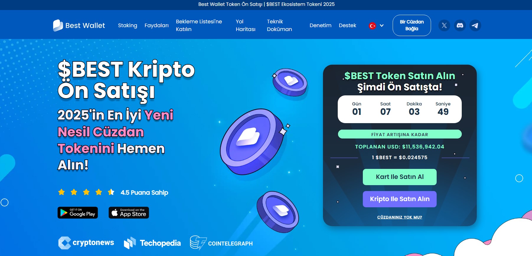 En İyi Türk Kripto Borsalarına rakip Best Wallet hakkında detaylı inceleme