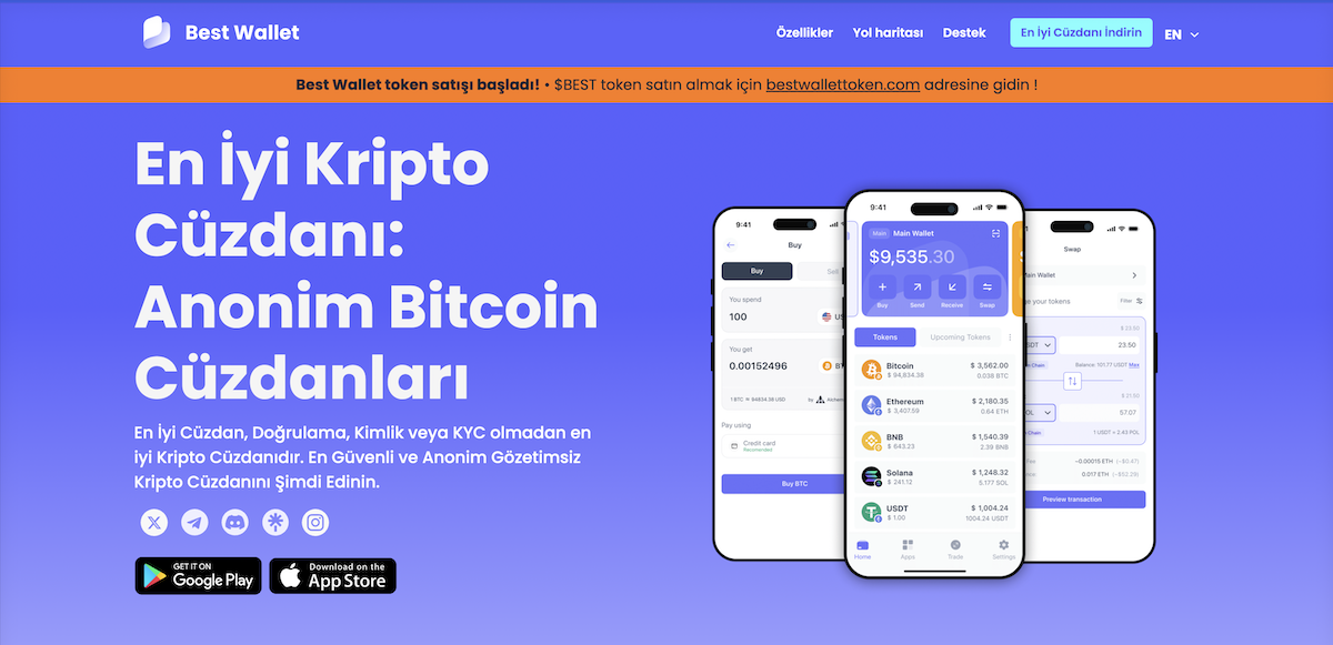 Best Wallet - en az komisyon alan bitcoin borsası