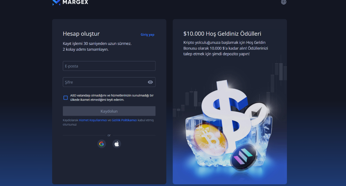 margex kripto bonus kodları
