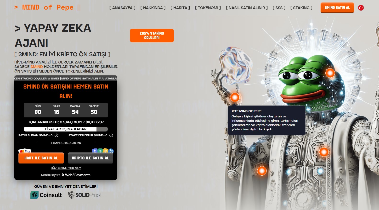 Son dönemde geleceği parlak ucuz coinler arasında öne çıkan MIND of Pepe İncelemesi