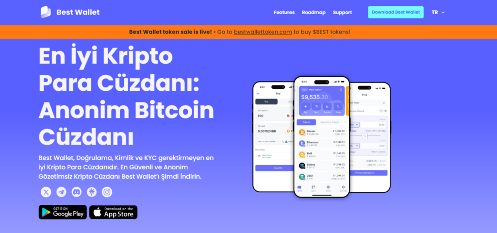Best Wallet - en az komisyon alan kripto borsası