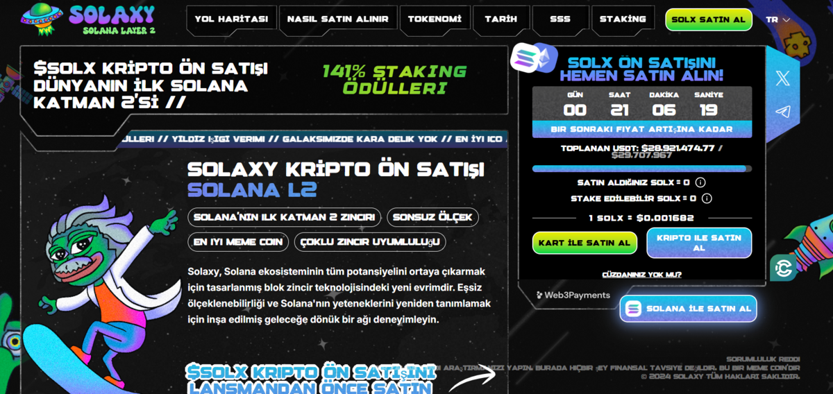 Solaxy - Bullionaire’e Alternatif Ön Satış Projeleri