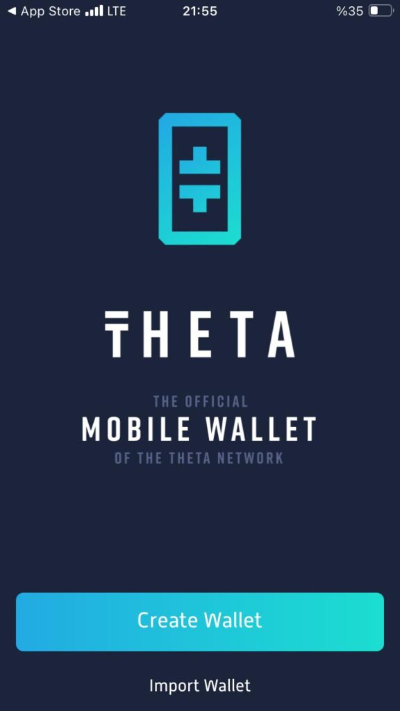 Theta Network cüzdanı seçeneği olarak Mobil Theta Wallet Cüzdan Oluşturma