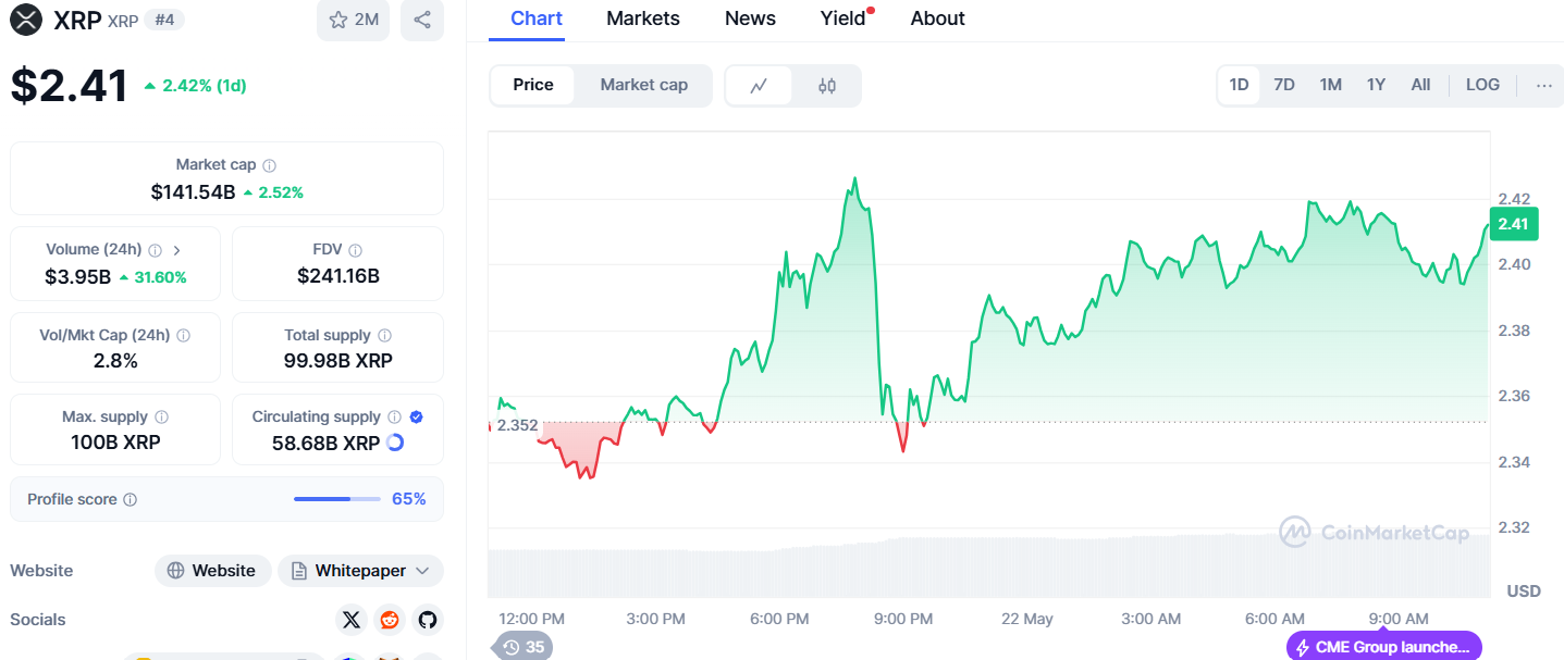 xrp anlık işlem grafiği