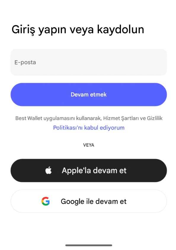 Best Wallet Hesap Açma İşlemi