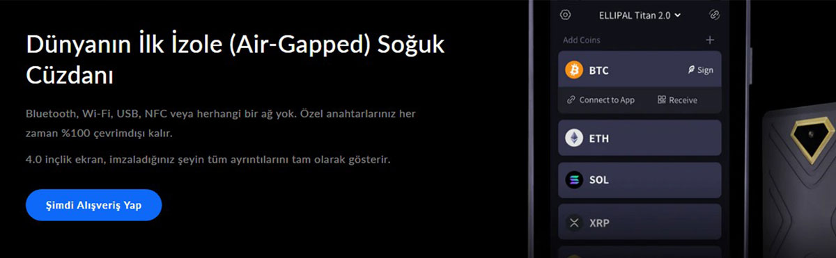 Ellipal Titan 2.0 - En Güvenli Kripto Cüzdanı Modellerinden Biri