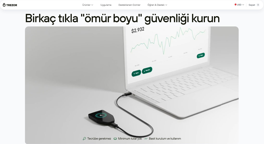 Trezor, en iyi kripto cüzdanı cihazı olarak ünlendi.