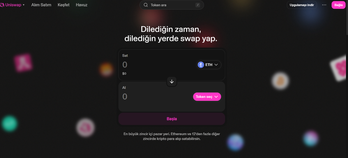uniswap - merkeziyetsiz kripto borsası