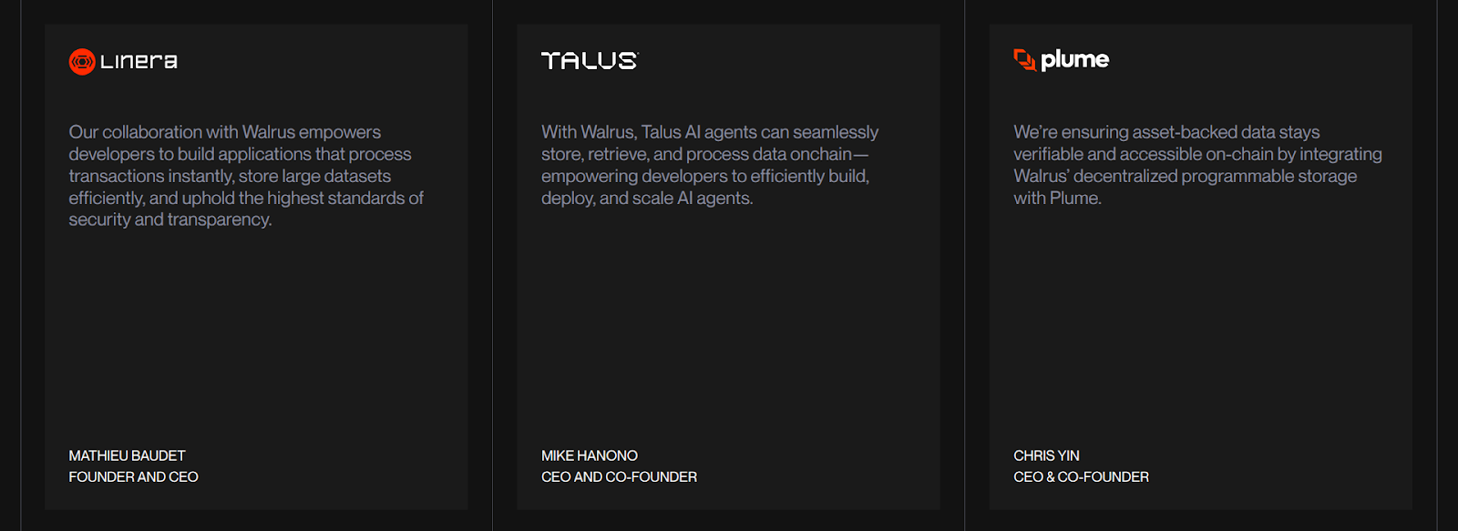 Walrus dapps