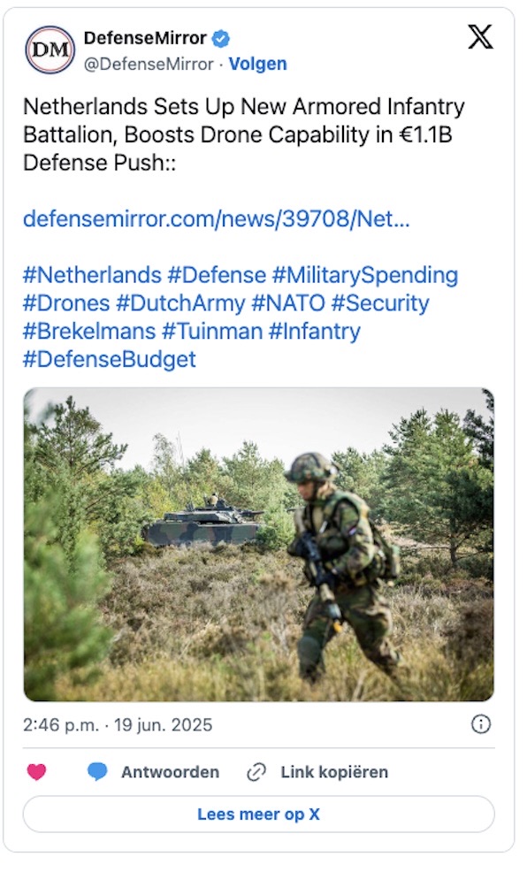 Hollanda, ordusuna ek olarak 1,1 milyar euroluk daha yatırım yapacak
