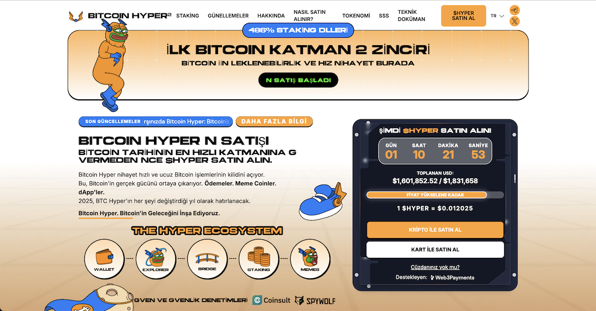 Bitcoin Hyper - yeni çıkan coinler