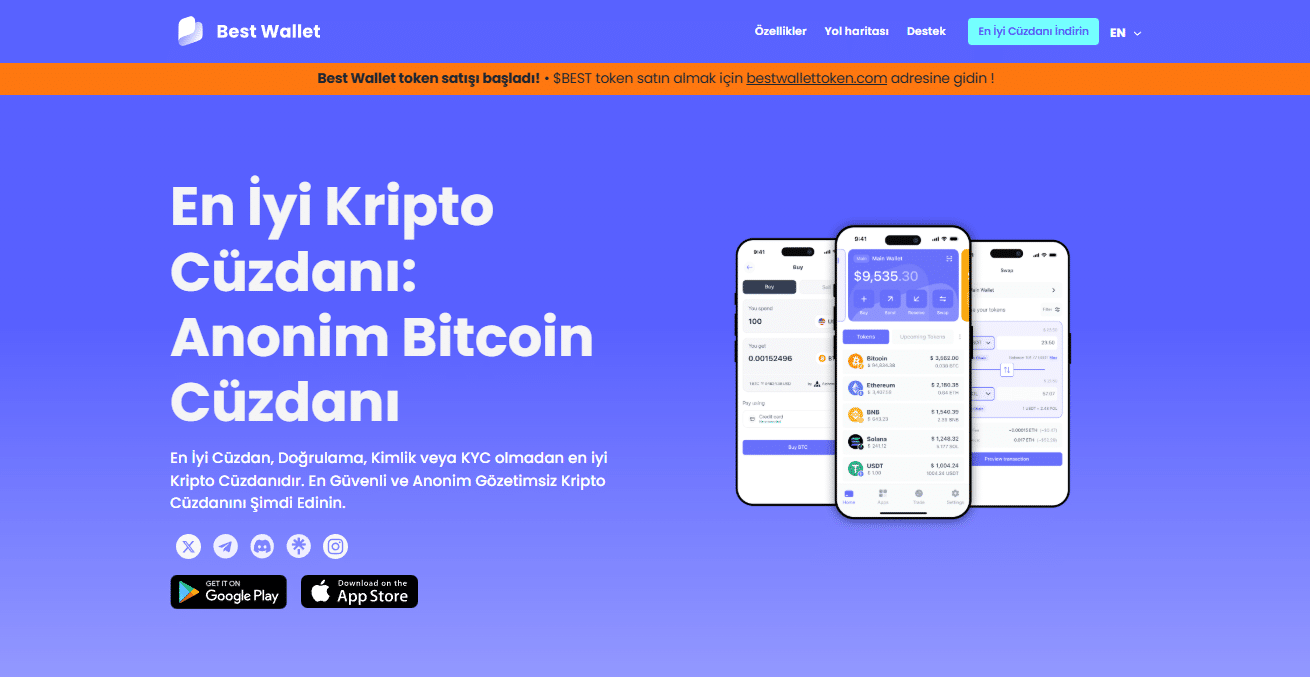 Ön ödemeli kart ile kripto alımı için kullanabileceğiniz platform: BEST WALLET