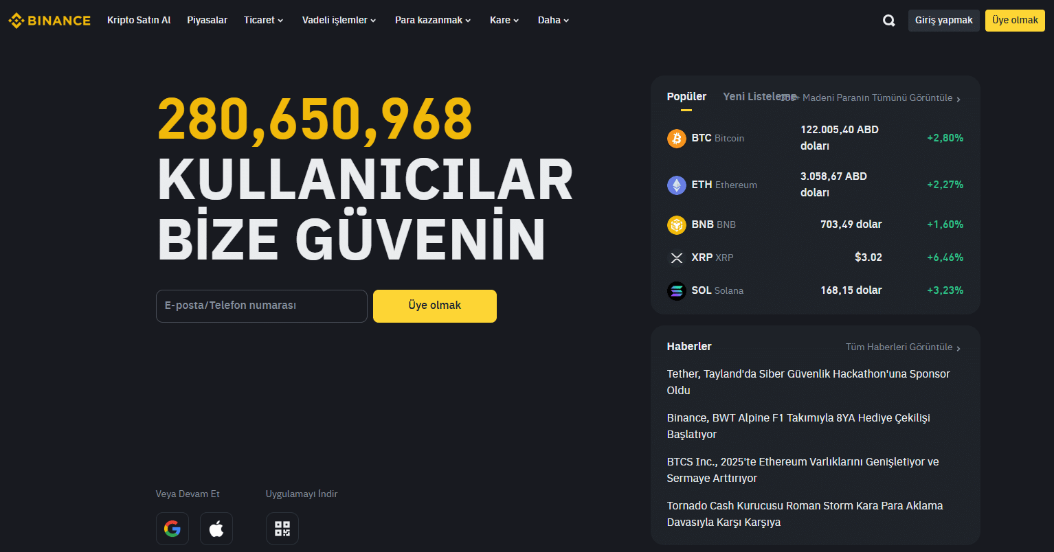 Ön ödemeli kart ile kripto alımı işlemlerinde öne çıkan borsa seçeneği: Binance