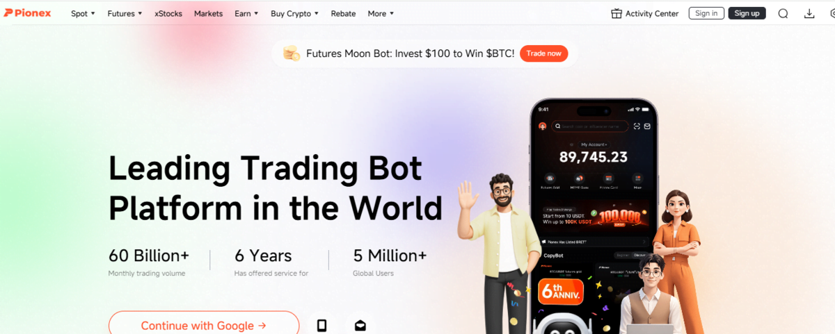 fiat-kripto işlemleri için en iyi platform - Pionex