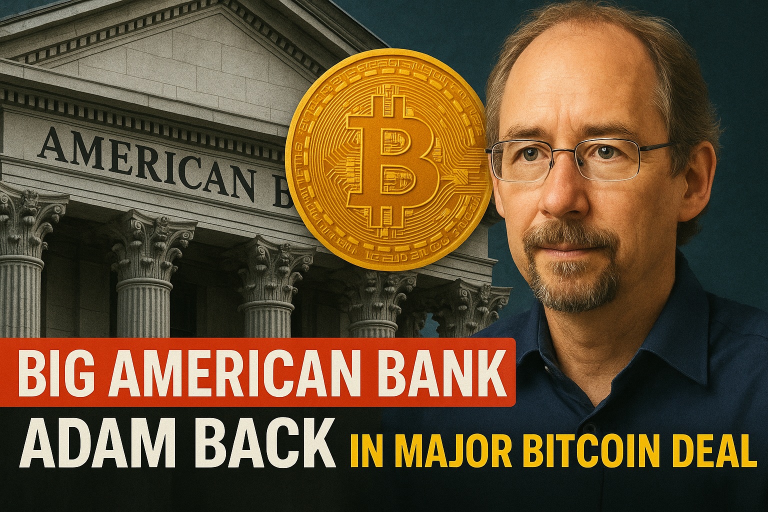 Büyük Amerikan Bankası, Adam Back ile Dev Bitcoin Anlaşması Yaptı