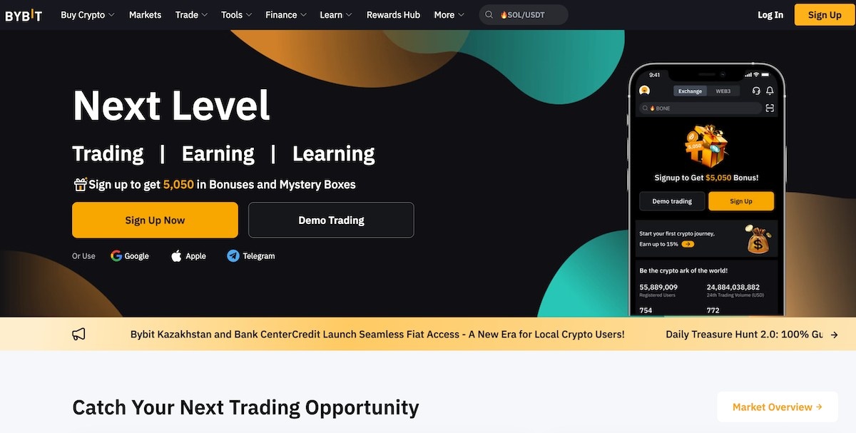 bybit kripto vadeli işlem ve opsiyon borsası