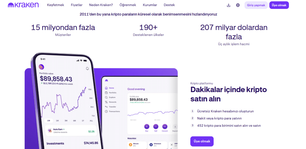 kraken en büyük kripto borsası
