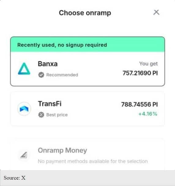 pi coin Onramp