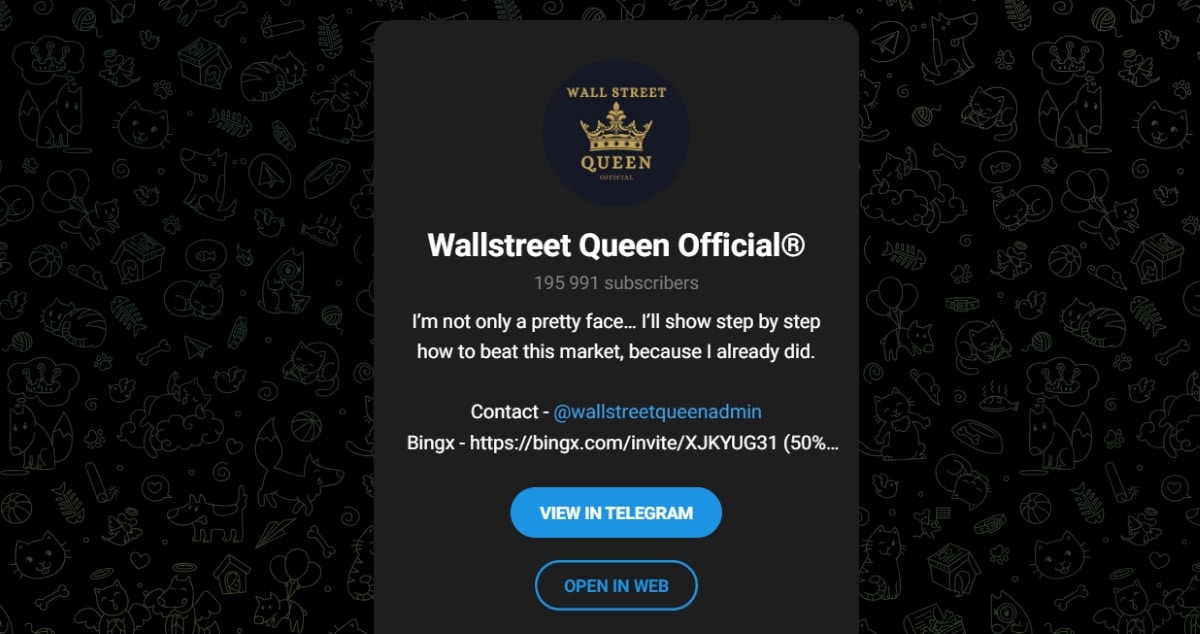 wall street queen - telegram kripto sinyal grupları