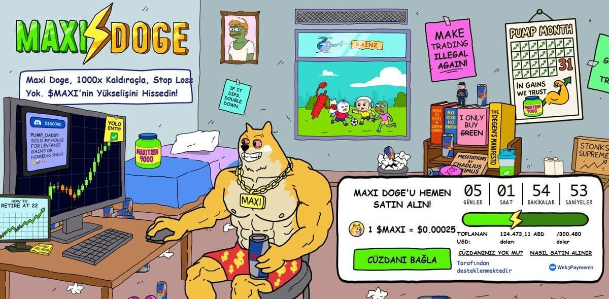 Maxi Doge – Doge’nin Getirilerini Artırma Hedefiyle Yola Çıkan Köpek Temalı Meme Coin