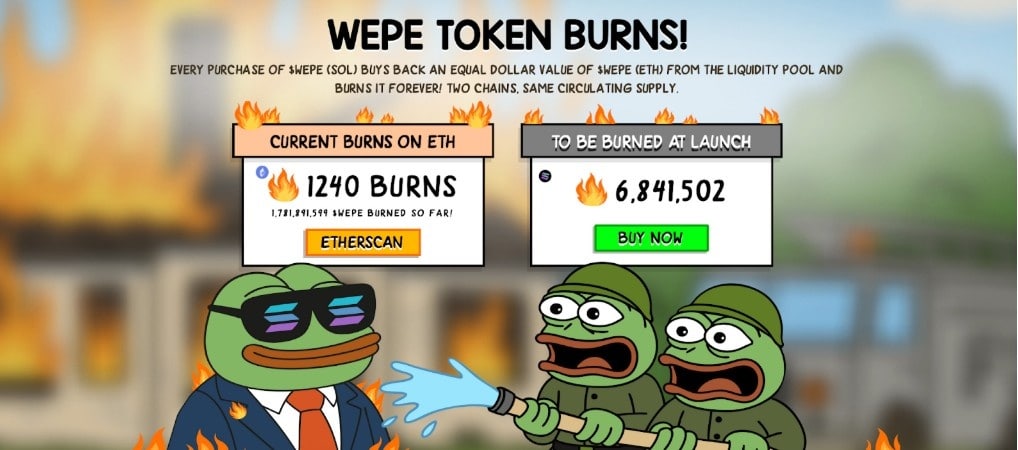 Wall Street Pepe Solana’ya Geçişte Hız Kesmiyor 1,7 Milyar WEPE Yakıldı