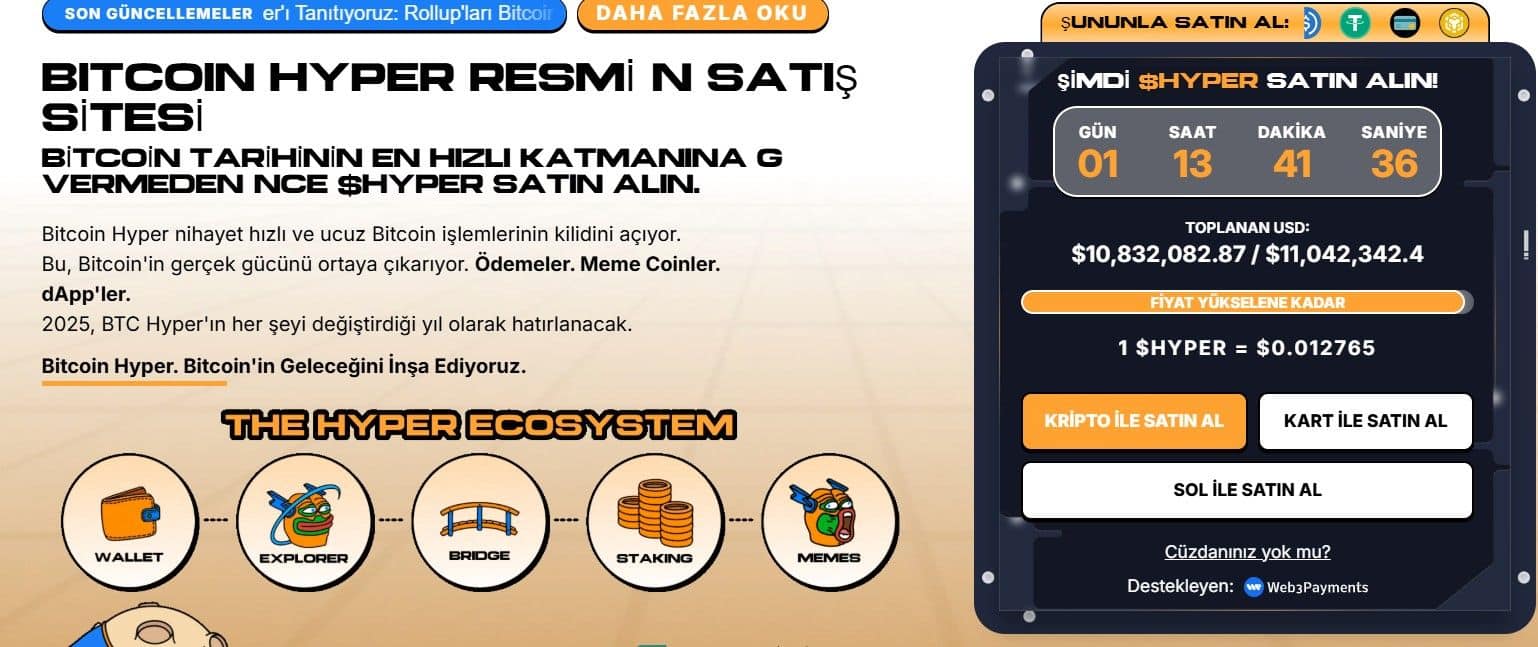 bitcoin Hyper ön satışa geri sayım