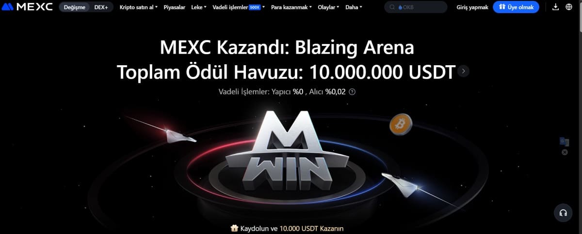 yurtdışından kripto para transferi mexc