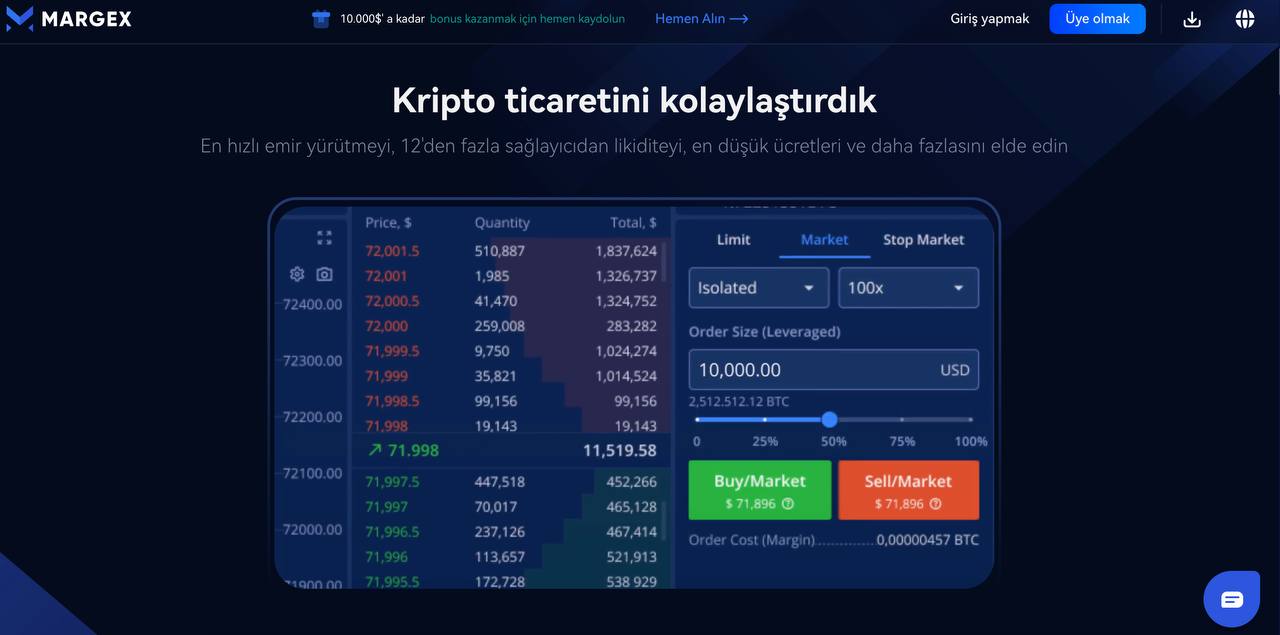 margex - kyc bonusu veren borsalar