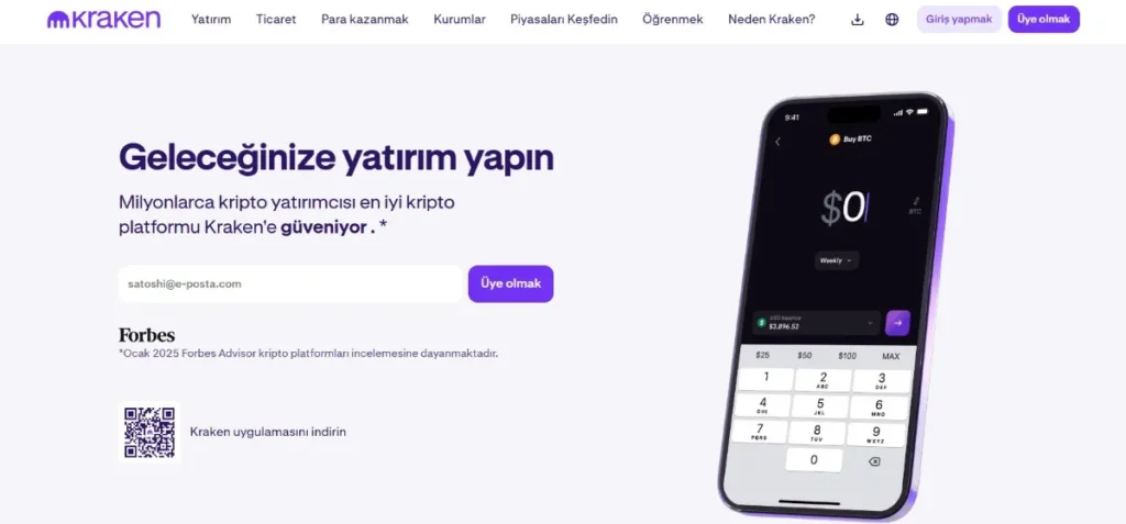 Short açma için alternatif seçenek: Kraken – 50x Kaldıraç Sunan Yüksek Puanlı Kripto Platformu