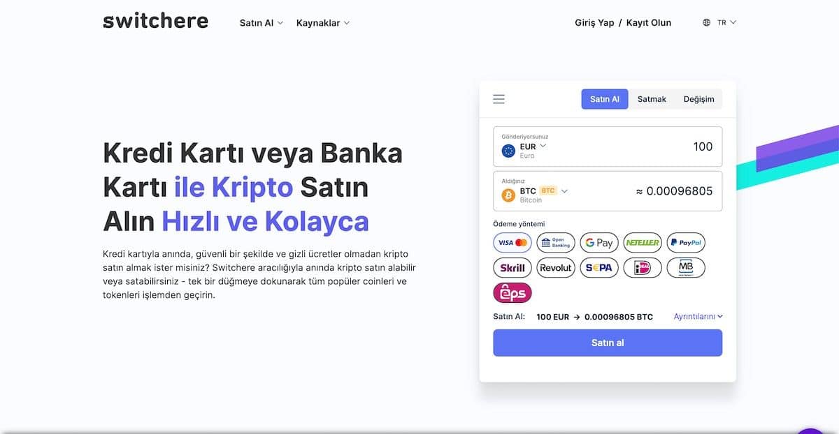 Kredi Kartı ile Bitcoin Nasıl Alınır? Switchere