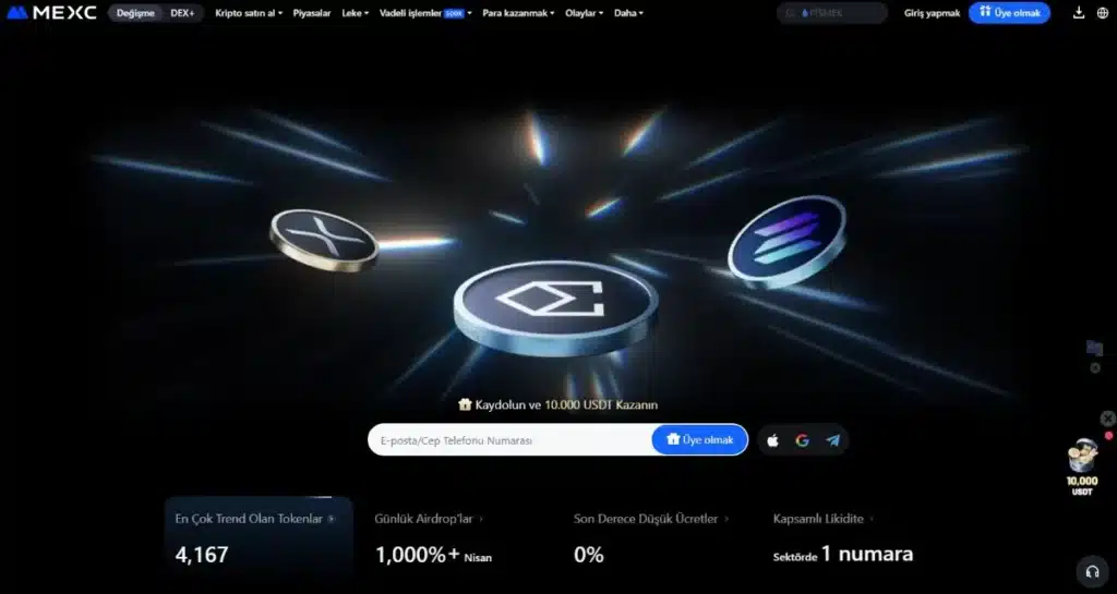 MEXC – 100x Kaldıraçla Short Açmak İçin En İyi Kripto Borsası