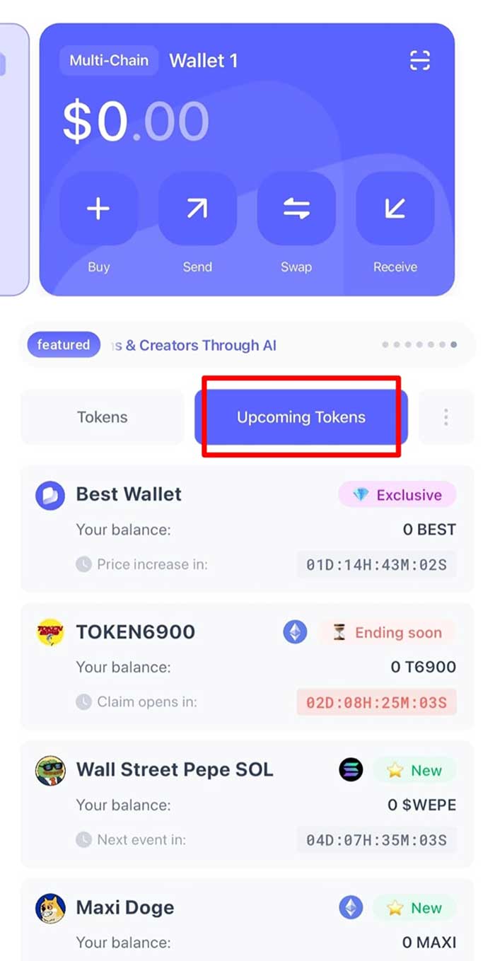 Best Wallet ICO coin listesi