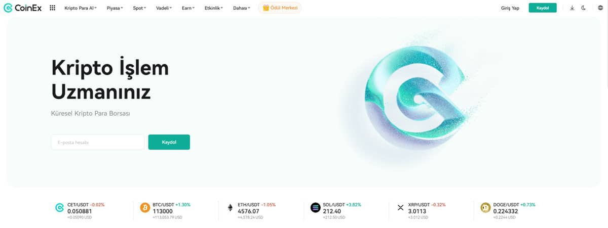 CoinEx Anasayfa