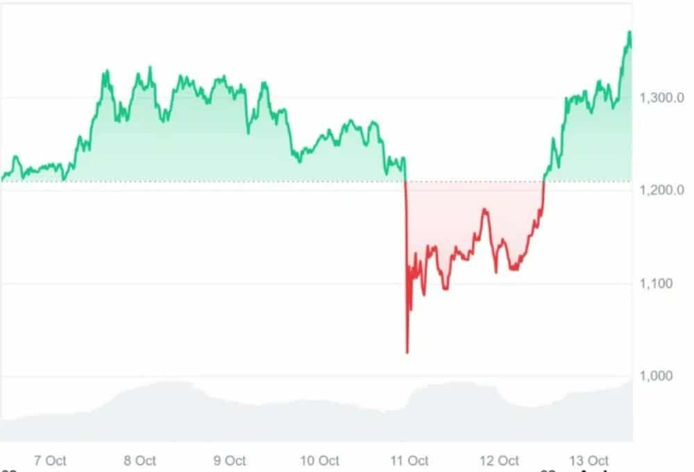 Binance Coin (BNB) işlem grafiği