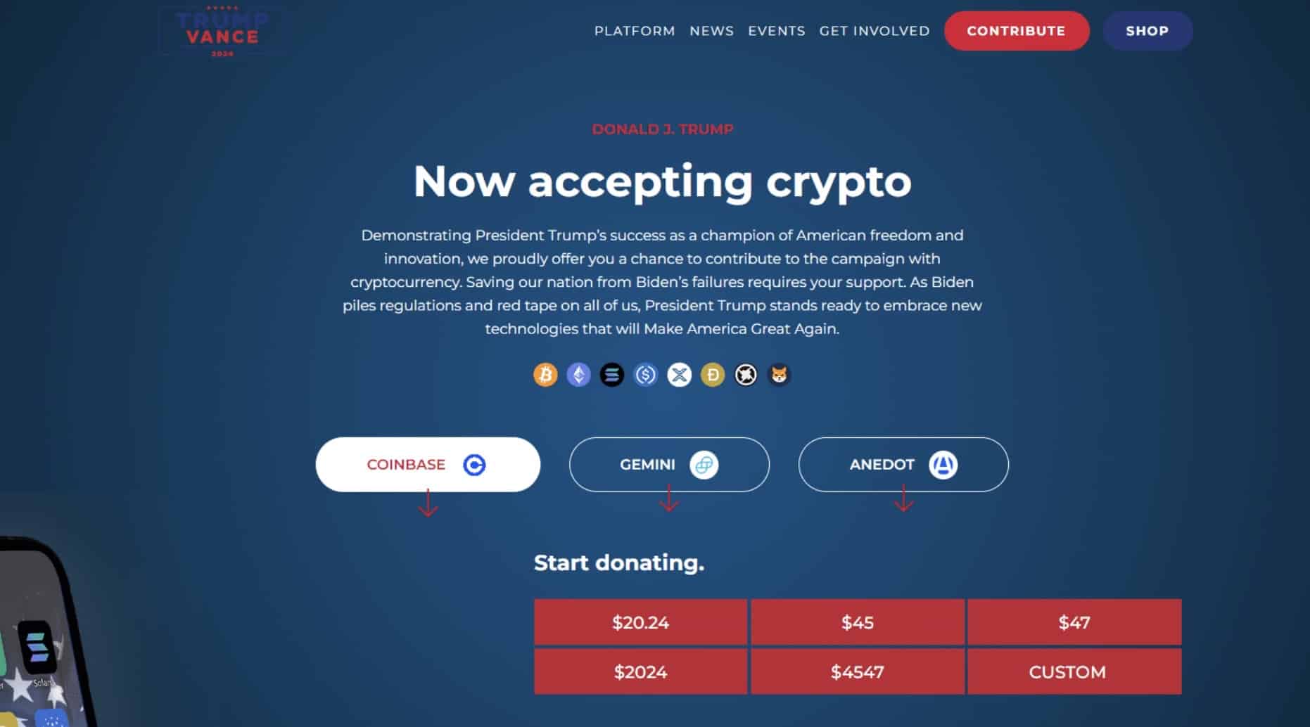 Siyasi Kampanyalarda Kripto Bağışlarının Kabulü