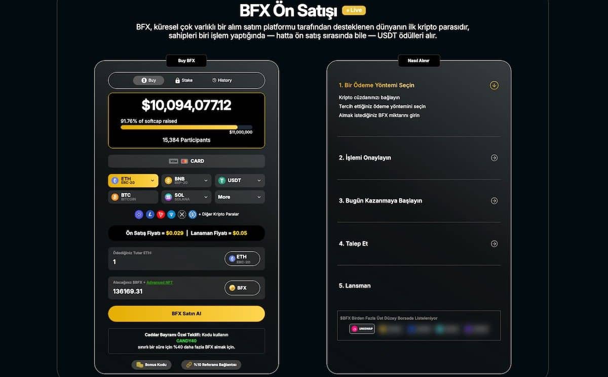 En iyi ön satış coini BlockchainFX