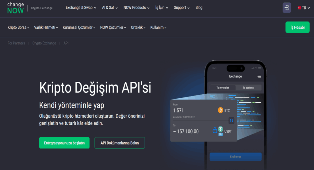 en iyi kripto borsaları API sağlayıcıları - ChangeNOW