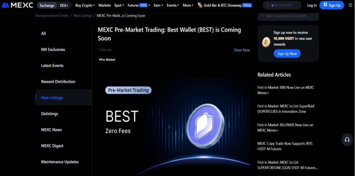 MEXC Pre-Market Trading BEST İçin Ne Sunuyor