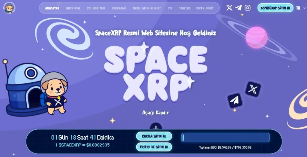 SpaceXRP ($SPACEXRP) – XRP Odaklı, Görevler ve Airdroplar Sunan Yeni Çıkan Meme Coin