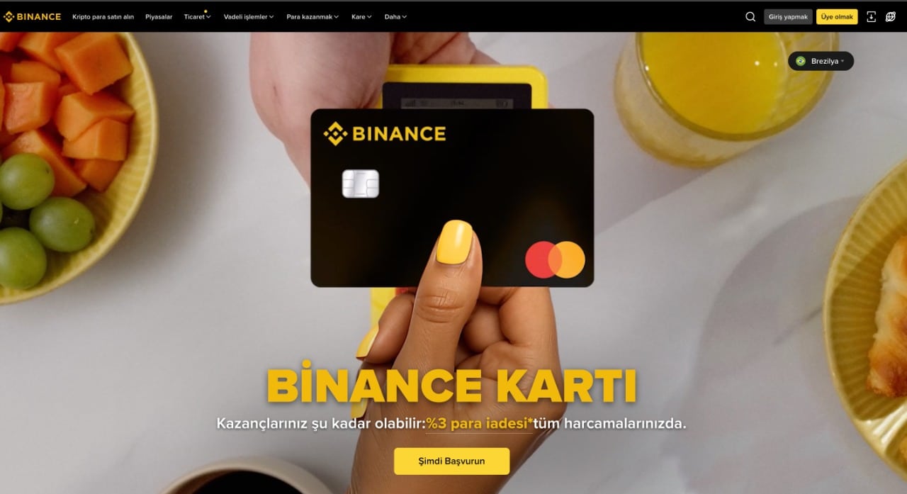 binance - en iri kripto kredi kartları
